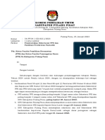 Surat Pembentukan Sekretariat PPS Dan Pembentukan Pantarlih Pemilu 2024