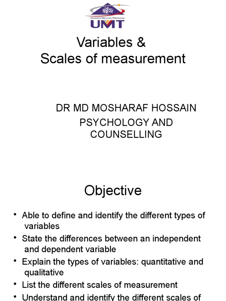 Understanding Variables and Measurement | PDF | Level Of Measurement ...