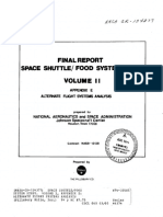 Final Report Space Shuttle/ Food System Study: Appendix E Alternate Flight Systems Analysis