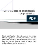 Criterios para La Priorización de Problemas