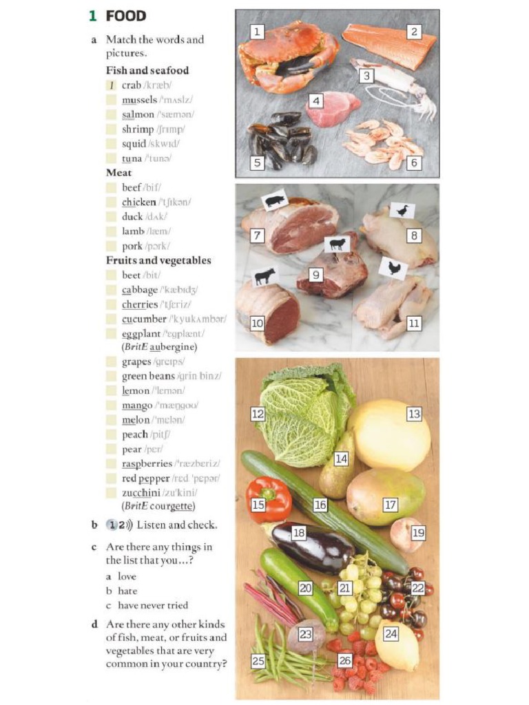 Food Exercise | PDF