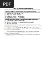 Cuestionario ICIQ-SF de Incontinencia Urinaria | PDF