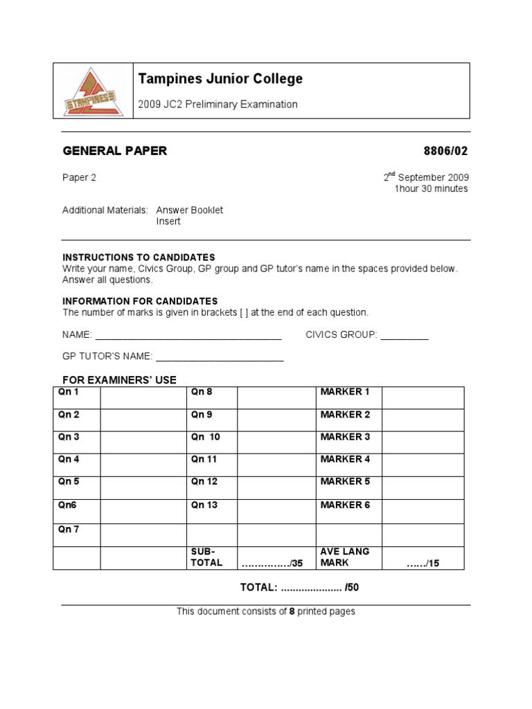 Gp essay questions (2020) image