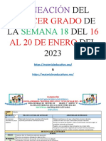 Tercer Grado 16 Al 20 de Enero: Planeación