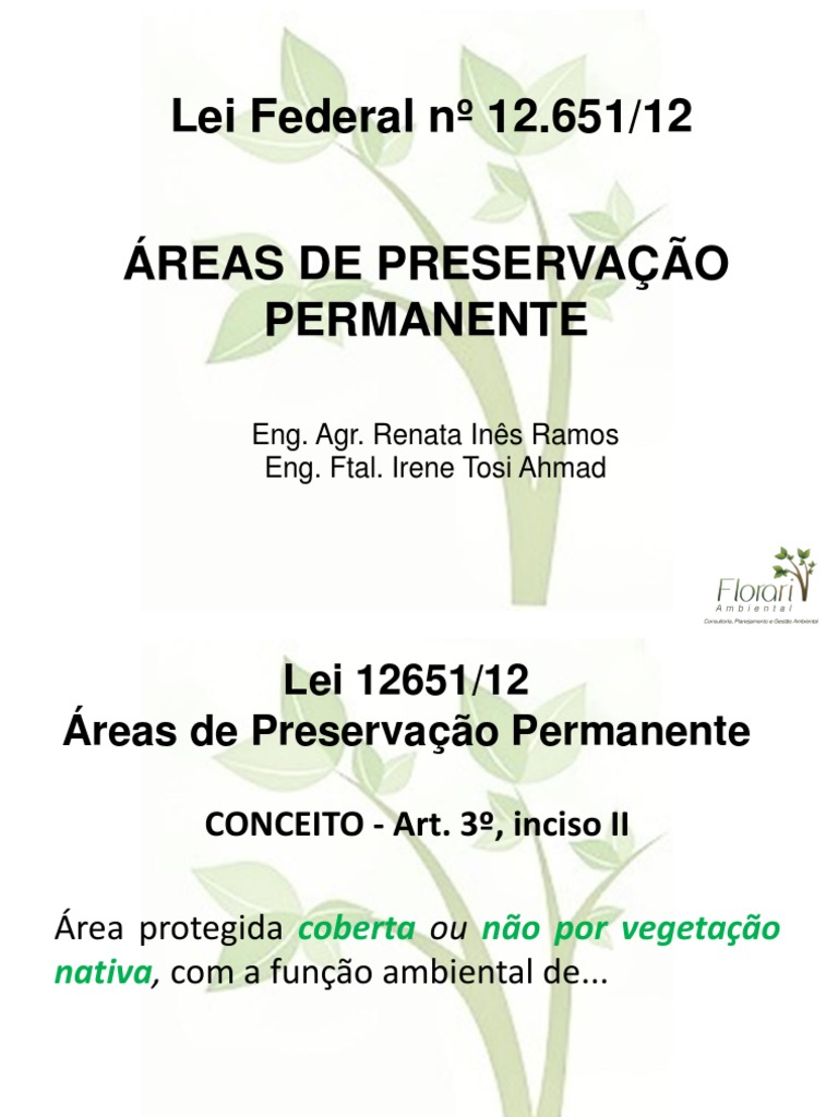 Áreas de Preservação Permanente: Lei 12.651/12 | PDF | Mangue ...