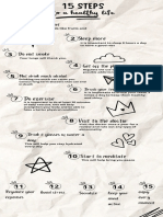 Infografía Pasos para Una Vida Mejor Doodle Blanco y Negro