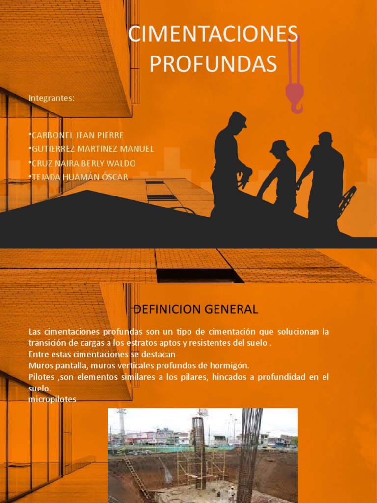 Tipos de Cimentaciones Profundas | PDF | Fundación profunda | Fundación ...