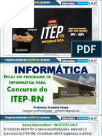 Concursos ITEP-RN: Dicas programa Informática