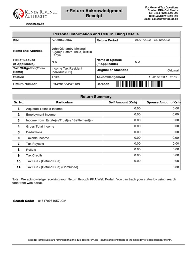 Tax Return Certificate PDF Economies Public Finance