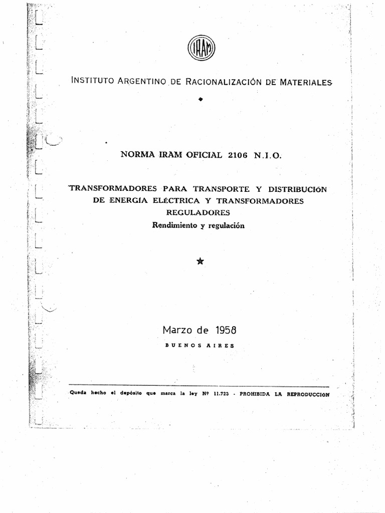 Norma IRAM-2106 195803 | PDF