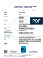 Certificado de Conformidade: Certificate of Conformity