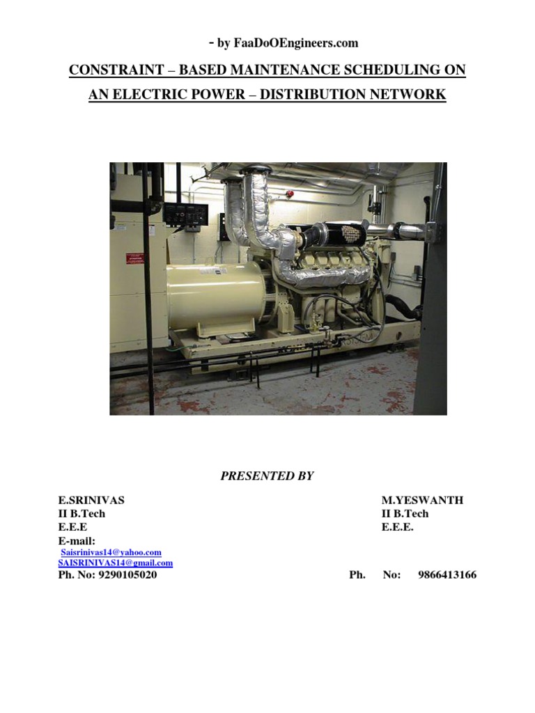 Constraint-Based Scheduling for Power Networks | PDF | Scheduling ...