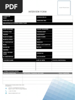 Example Interview Form