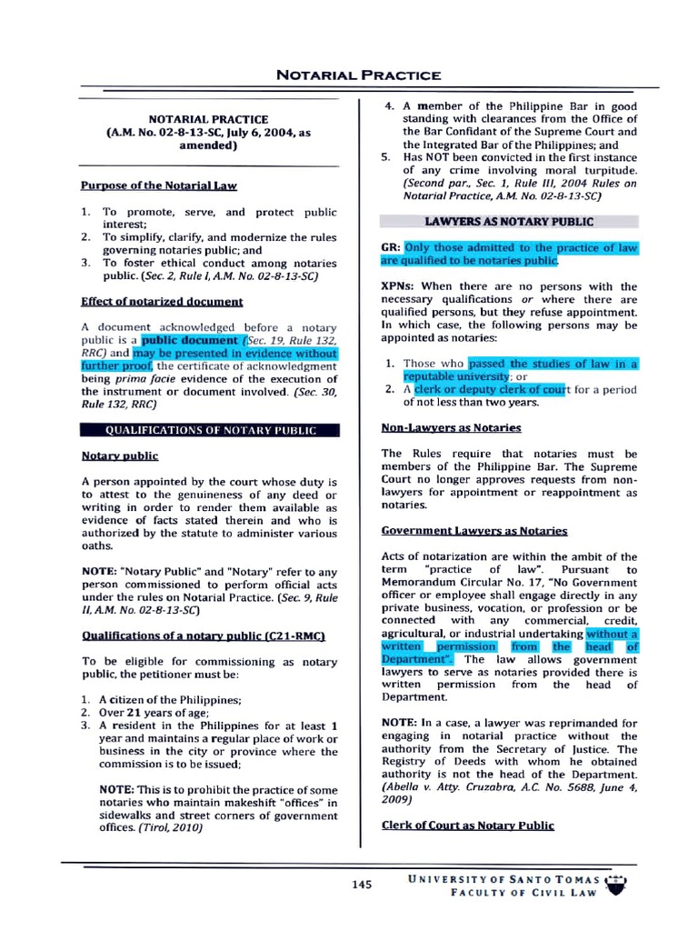 Notarial Practice Guidelines in the Philippines | PDF | Notary Public ...