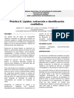 Práctica 6. Lípidos - Extracción e Identificación Cualitativa