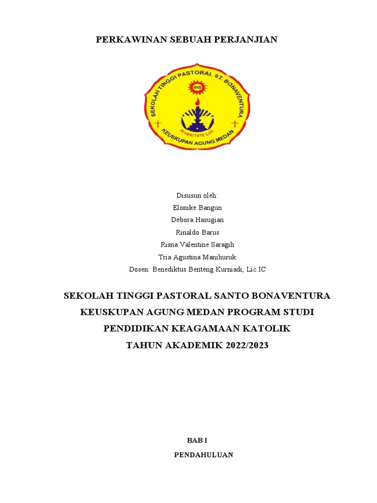 Perkawinan Sebuah Perjanjian Kelompok 1 | PDF