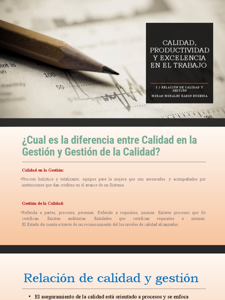 Calidad y Gestión: Claves para la Productividad | PDF | Calidad ...