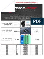 Lista de Precios Actualizada Phone Repair Importadora