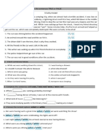 Past Continuous Reading Exercise