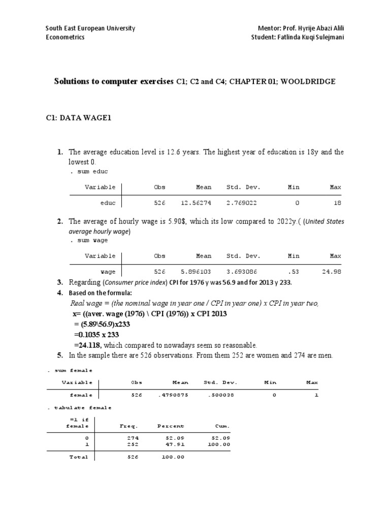 econometrics assignment pdf