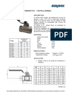 Ficha Técnica - Válvula Esfera Roscable Funcosa - 280717