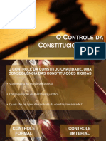 Slide - O Controle de Constitucionalidade Das Leis - Direito Constitucional