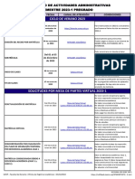 Calendario Actividades Administrativas Pregrado Verano 2023 y Semestre 2023 1