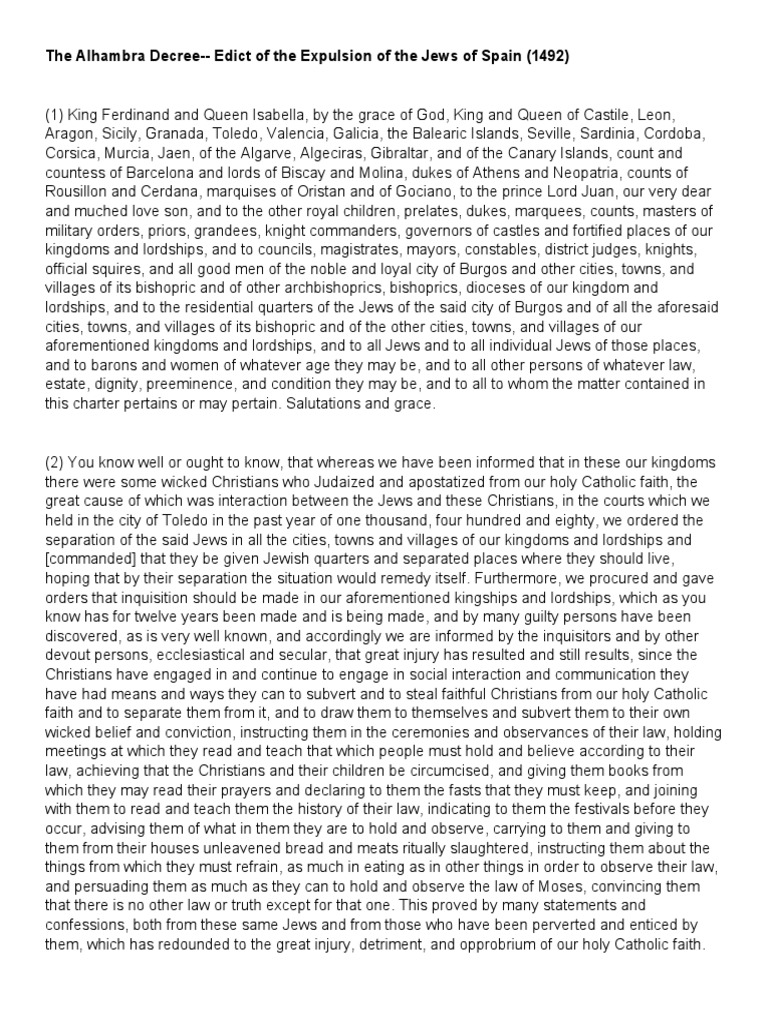 Alhambra 1492 English | PDF | Inquisition