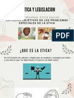 Etica Personal - Social y Criterios Objetivos de Los Problemas Especiales de La Etica