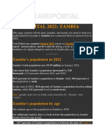 Digital 2022: Zambia: Zambia's Population in 2022