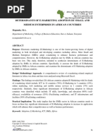 Determinants of E-Marketing Adoption by Small and Medium Enterprises in African Countries