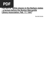 Full Text of - White Slavery in The Barbary States - A Lecture Before The Boston Mercantile Library Association, Feb. 17, 1847