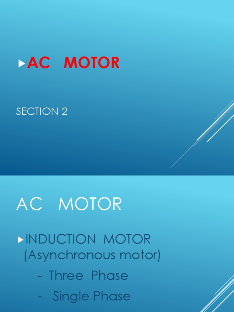 2-EM Section 2 AC Motor | PDF | Electric Motor | Manufactured Goods