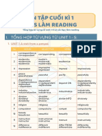 (ANH) ÔN TẬP CUỐI KÌ 1 + TIPS LÀM READING