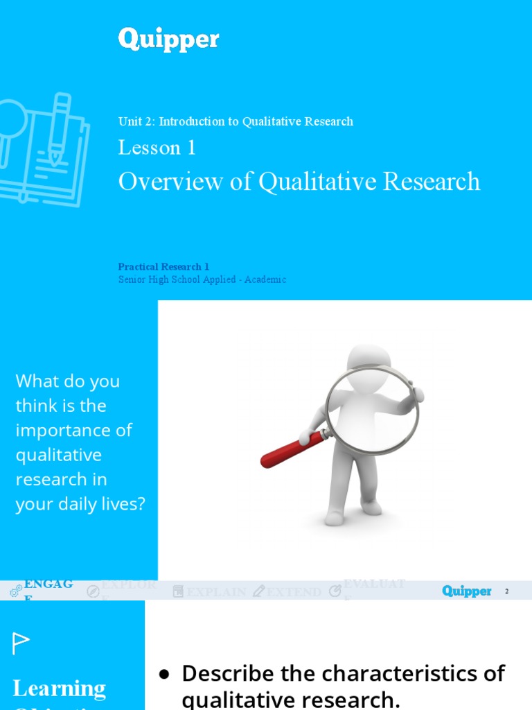 FINAL PPT PR1!11!12 UNIT 2 LESSON 1 Overview of Qualitative Research | PDF