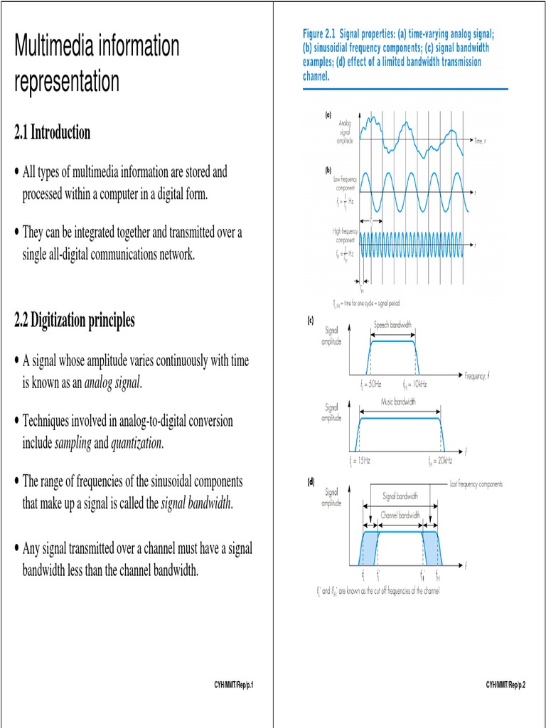 Multimedia Information Representation | PDF | Video | Sampling (Signal ...