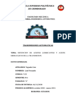 Obtencion de Aceites Lubricantes y Aceite Hidraulicos de La Transmicion