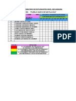 Evaluación Semaforo de Estudiantes Nivel Secundaria