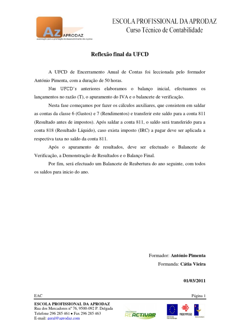 Encerramento de contas Encerramento de contas