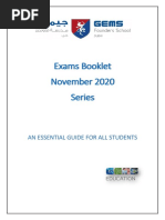 GFS Exams Guidance Booklet - November 2020