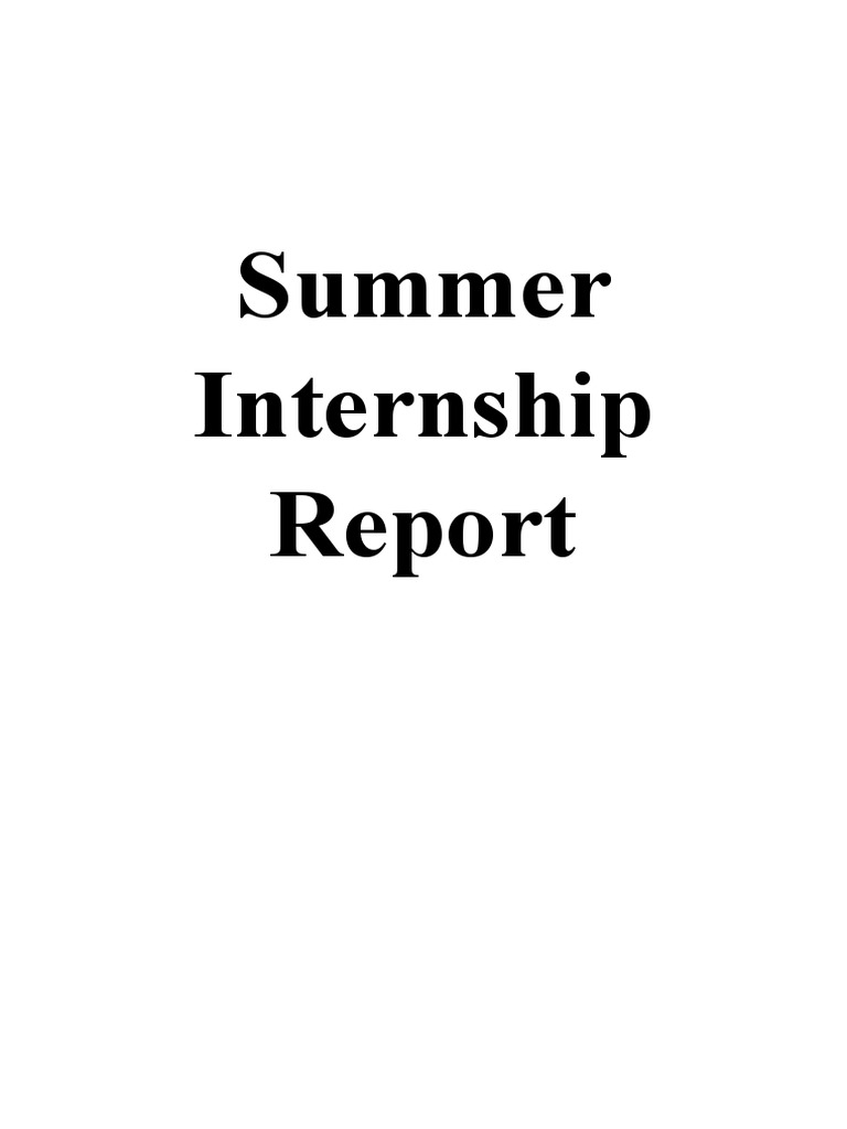 Summer internship report pdf relay electric motor