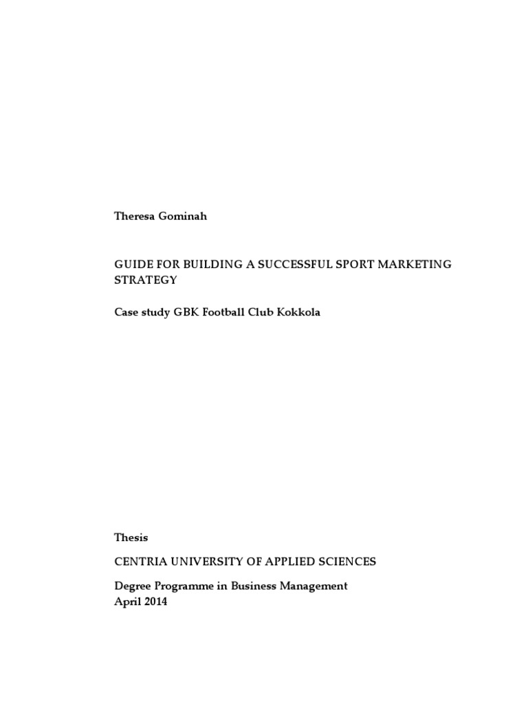 Sports Marketing PDF Marketing Brand