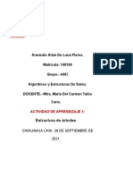 Actividad de Aprendizaje 3. Estructura de Árboles