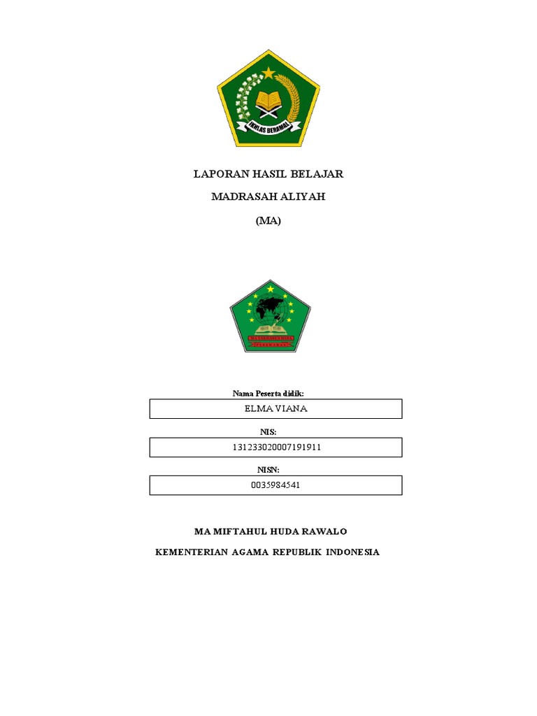 Contoh Rapot ARD Lama 2020 | PDF