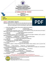 Summative Test for TLE 7 Food/Fish Processing