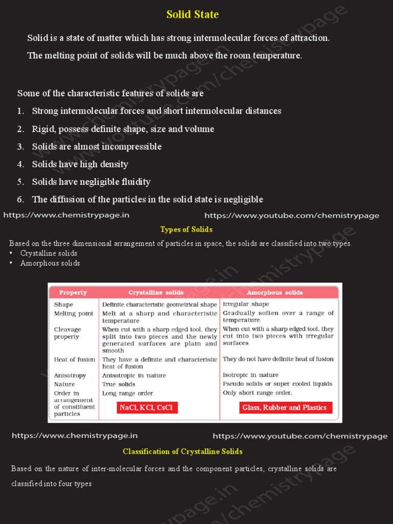 Solid State Chemistry Lecture Notes Pdf