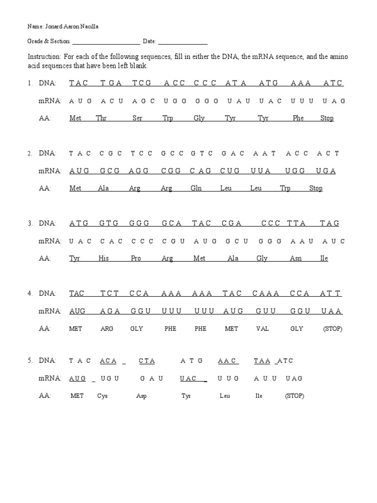 Transcription and Translation Practice | PDF | Self-Improvement ...