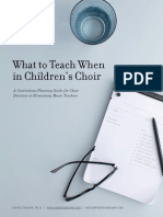 What To Teach When in Children's Choir