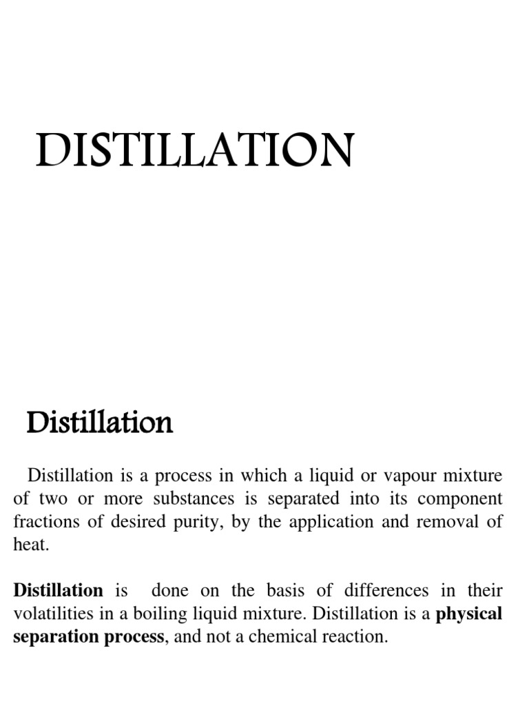 Distillation PDF Distillation Liquids