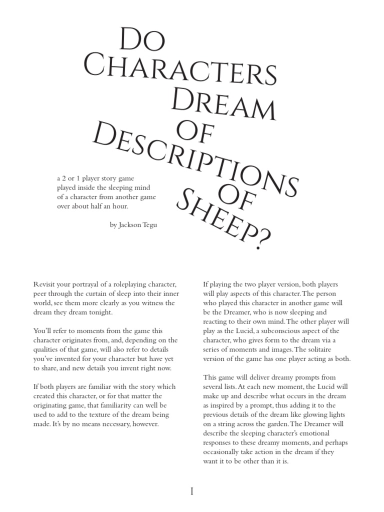 Do Characters Dream of Descriptions of Sheep - Jackson Tegu - 202102 ...